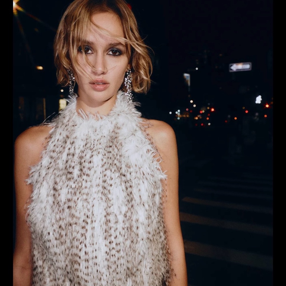 Chic Feathered Halter Top